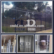 Black wrought Iron picket fencing