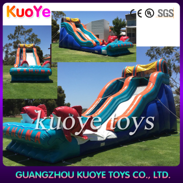 0.55mm plato pvc big inflatable kahuna water slide