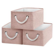 Wholesale Foldable Toy Linen Fabric Clothes Storage Box