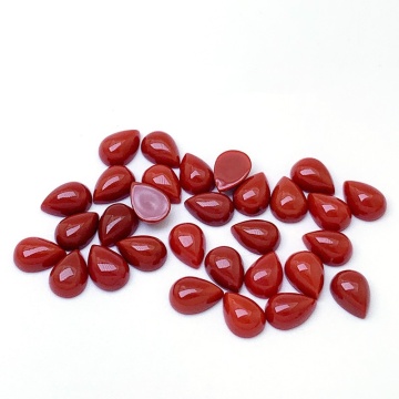 South Red Agate Pear Cut Women Agate Pendant