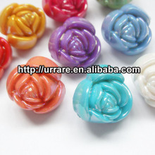 Chunky Plastic Rose Flower Beads