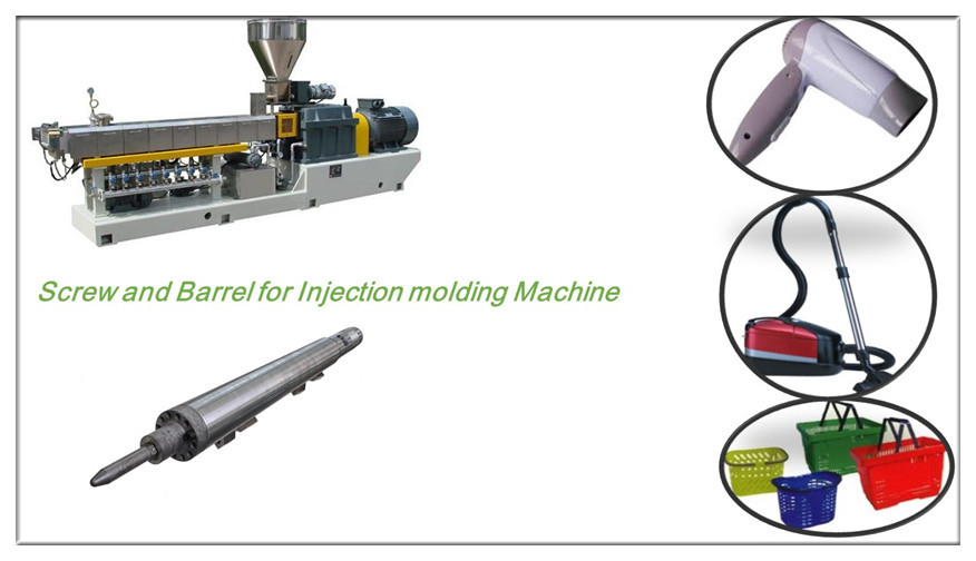 Extruder single screw and barrel for HDPE plastic blowing machine