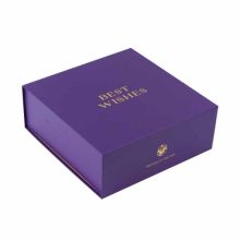 Holiday Purple Gift Magnetic Luxury Jewelry Packaging Box