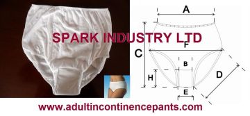 3xl Women Cotton Washable Incontinence Briefs With Pad , Customized