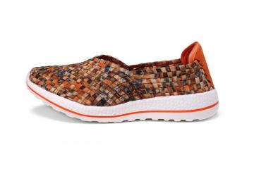 Orange Series Woven Elastic Threads Soft Outsole Slip-ons