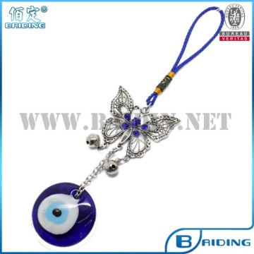 good luck charm symbol evil eye keychain