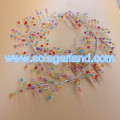 Faceted Crystal Bead Garland Wire Beaded Branch