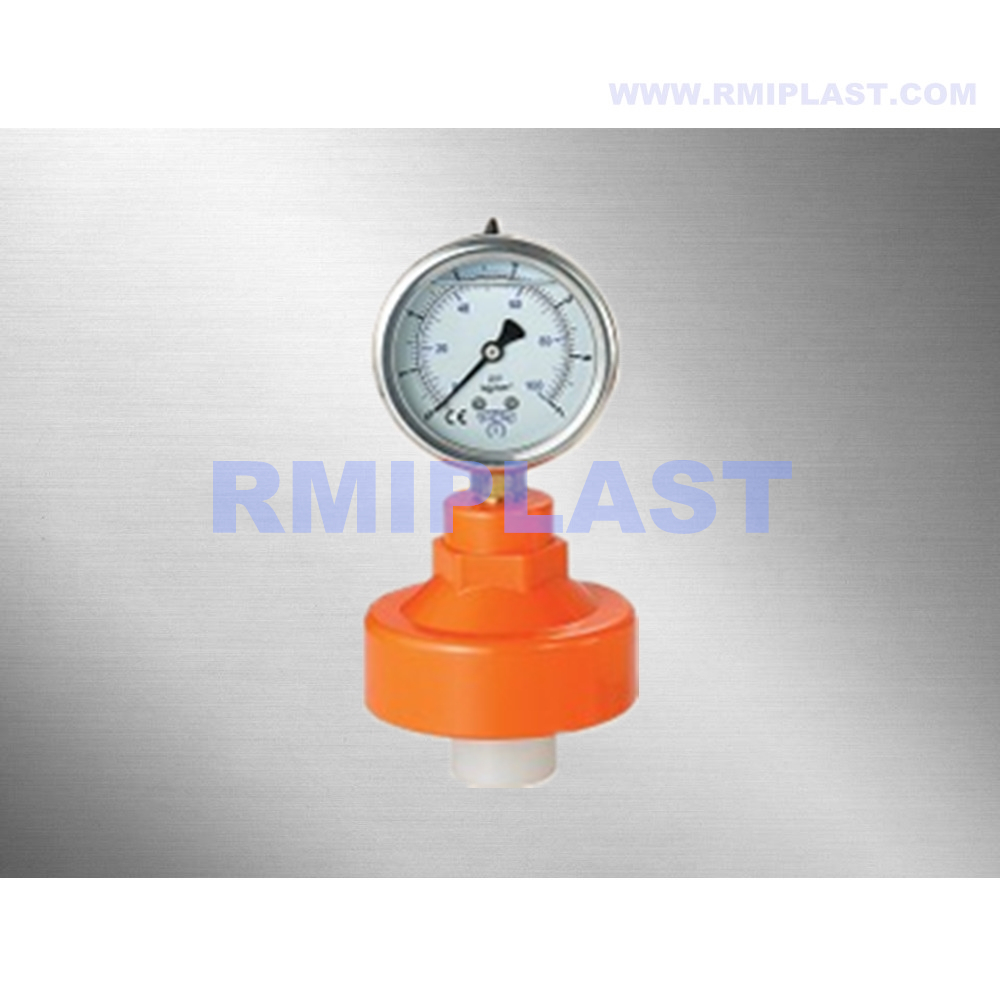 Plastic Diaphragm Seal With Gauge