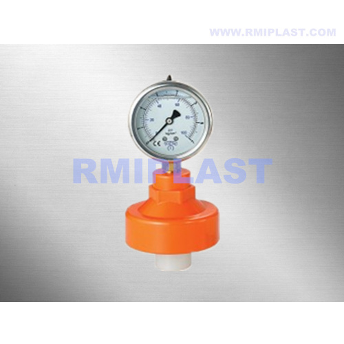 Plastic Diaphragm Seal With Gauge