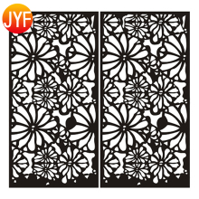 H002 JYF Hotel Decoration: Customized Laser Cutting Black Titanium Stainless Steel Room Divider/Partition