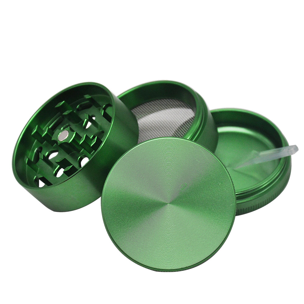 Aircraft Aluminum 56MM 4 Piece Weed Grinder Herb Grinder With Sharp Diamond Teeth Herb Crusher Smoking accessories