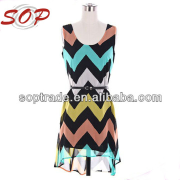 fashions of chevron dresses in chifon wholesale alibaba