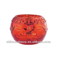 RED GLASS VOTIVE HOLDER
