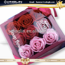 hand carved soap flowers