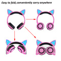 LED Light Up Cat Headphone For Kids Headsets