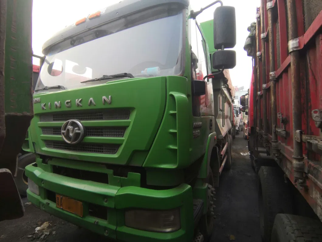 Hot Sale Used Saic Hongyan Kingkan Van Hydraulic Dump Tipper Trucks 6X4 Dumper for Tow