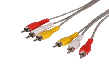 Male 3 RCA Audio and Video Cable