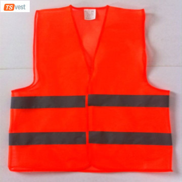 100%polyester 60gsm knitted fabric Security Guard Walking Cheap Reflective Vest