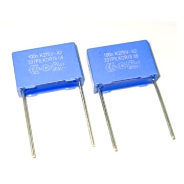0.1uF 275V Film Capacitor - Blue Suppression Capacitor