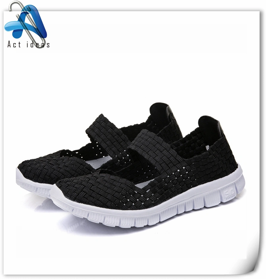 Wholesale Jinjiang Design High Quality Women Handmade Woven Shoes