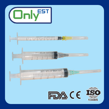 CE standard disposable individual packing three parts syringe 5ml with best price