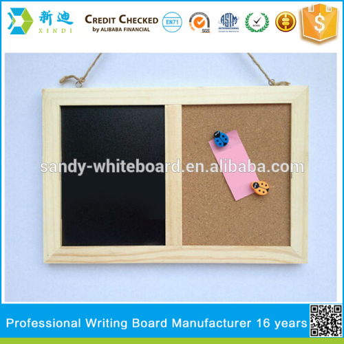 wooden chalkboards ,half black board half cork board