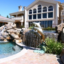 outdoor decoration metal craft bronze dolphin statues for swimming pools