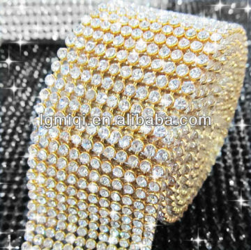 crystal plastic rhinestone mesh roll