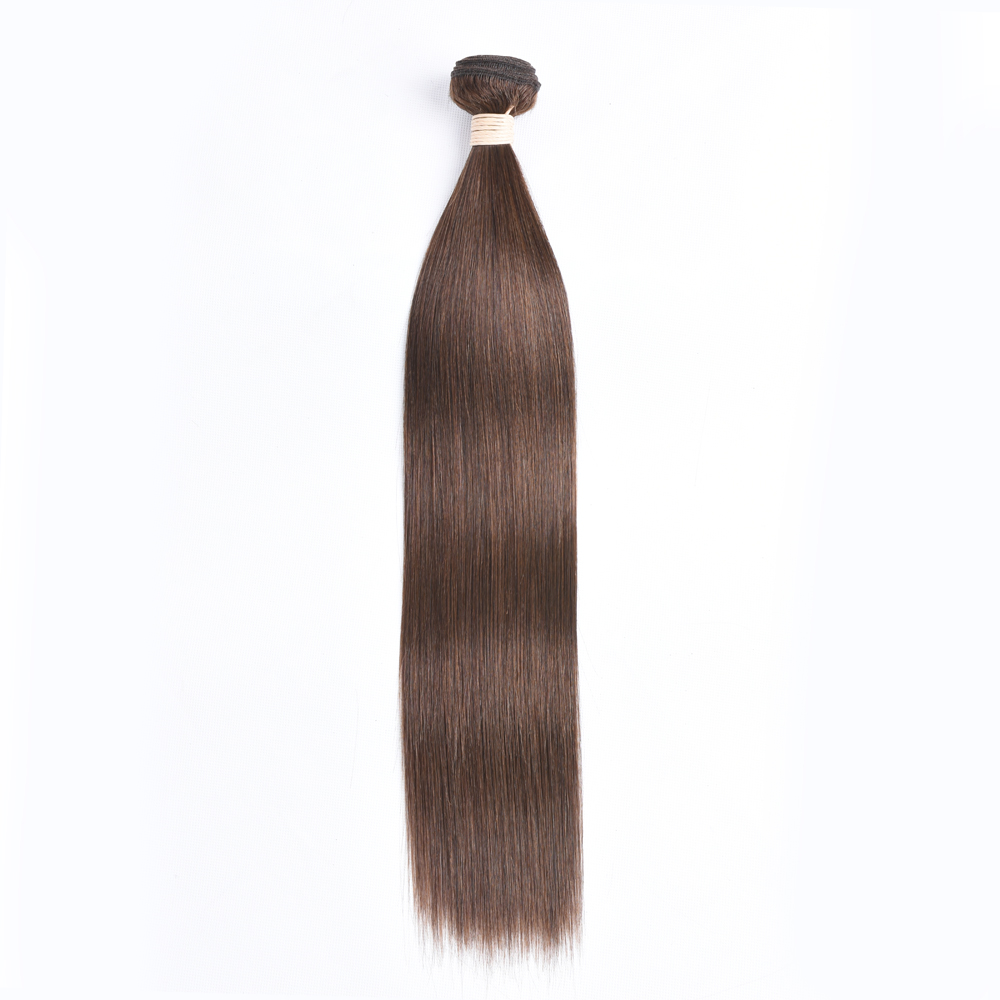 10A Cheap 2# And 4# Brown Hair Bundles No Tangle No Shed Very Soft , 10-30 Inch Brown Color 100% Brazilian Human Hair