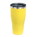 Curve Shape Metal Car Coffee Mug with Lid