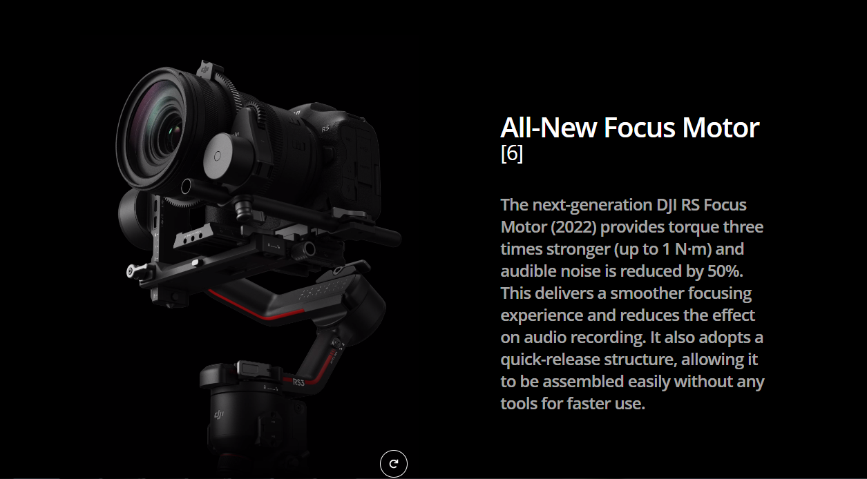 The new 2022 DJI RS 3 Handheld stabilizer 3kg heavy 1.8-inch touch color screen for 12 hours of battery life DJI RS 3