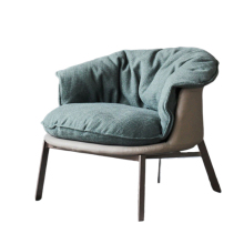 Modern Velvet Bar Chair for Home Hotel Wooden Accent Furniture