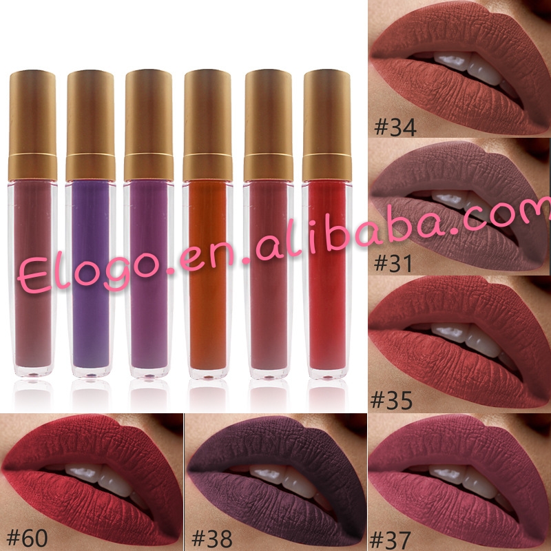 Hot selling New Customize matte liquid lipstick with round tubes for private label