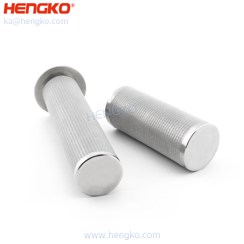 HNEGKO Customized high temperature resistance porous sintered stainless steel 316L copper wire mesh cylinder filter