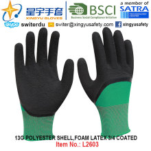13G Полиэфирные оболочки Foam Latex 3/4 с покрытием перчатки (L2603) с CE, En388, En420, рабочие перчатки