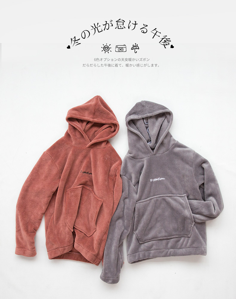 Winter Women Thick Pajamas Sets Warm Suit Female Sleepwear Autumn Homewear Suit Female Pyjama Home Clothes