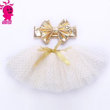 Hot sale tutu skirt,cute polka dot tutu skirt with headband