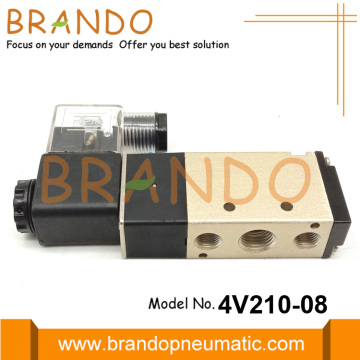 4V210-08 Ηλεκτρομαγνητική βαλβίδα 5/2 12VDC 120VAC 240VAC