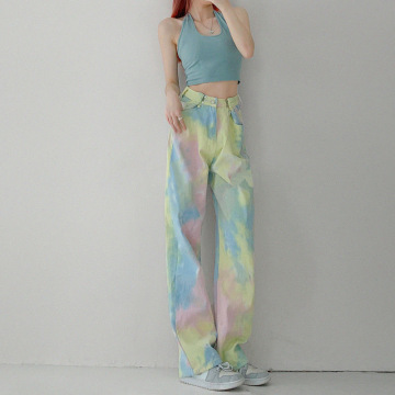 Colorful Women's Tie Dye Long Pants