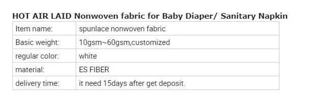 Diaper Raw Materials- Hydrophobic SMMS PP Spunbond Non Woven Fabric