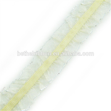 Top quality best sell personalized printed tape ruffled ribbon