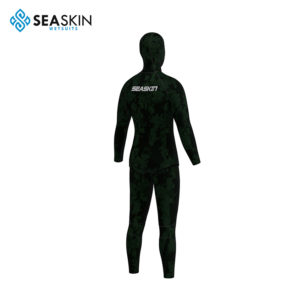 Seaskin 3mm neoprene मुद्रण गीला सूट कस्टम रंगीन डाइविंग सूट 2pcs सेट डाइविंग स्पीयरफिशिंग wetsuit