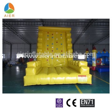 Yellow climbing wall inflatable,climbing wall indoor,inflatable rock climbing wall