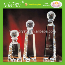 Wholesale new design globe optical crystal glass trophy as souvenir