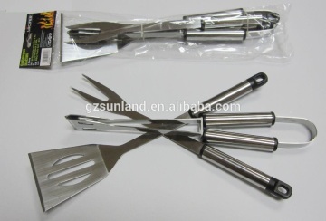 3-Piece Stainless Steel Barbecue Utensil Tool Set