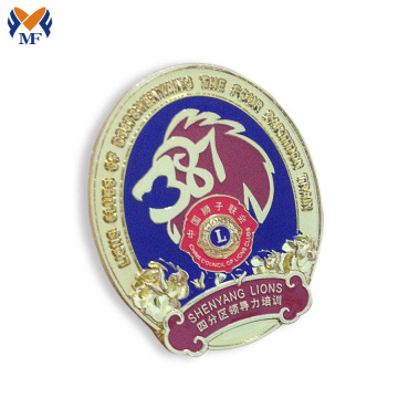 Police Metal Lion Pin Badge Revers Pins