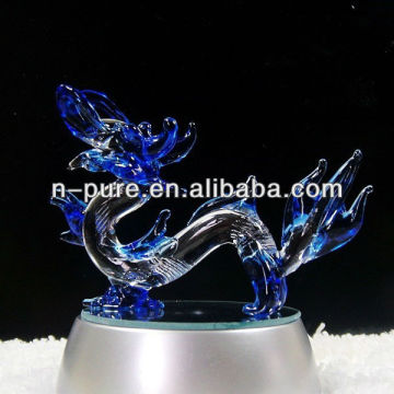 Chinese Dragon Shaped Crystal Animal Gift