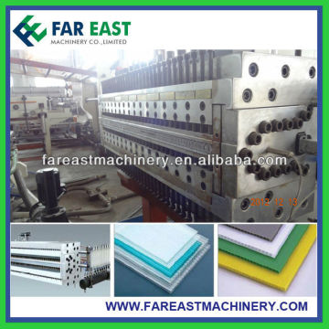PC, PP Plastic Hollow Grid Board Production Line/Hollow Sheet Extruder Line