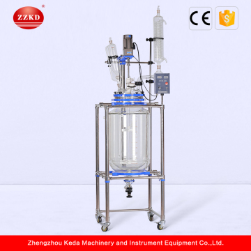 100l Lab Chemical Cylindrical Jacketed Glass Reactor