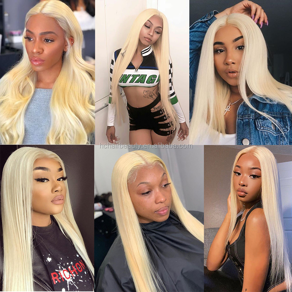 613 HD Human Hair Lace Wig, 13x4 13x6 613 Virgin Lace Front Wig,Wholesale Platinum Blonde 613 Transparent Lace Frontal Wig